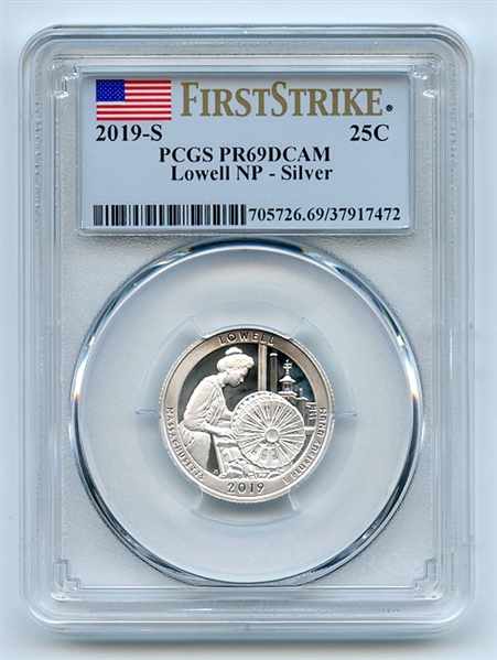 2019 S 25C Silver Lowell Quarter PCGS PR69DCAM First Strike