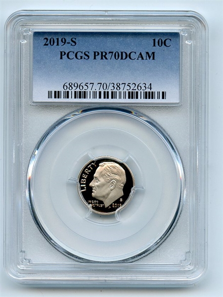 2019 S 10C Clad Roosevelt Dime PCGS PR70DCAM