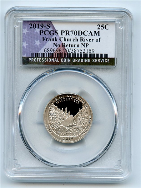 2019 S 25C Clad Frank Church River of No Return Quarter PCGS PR70DCAM