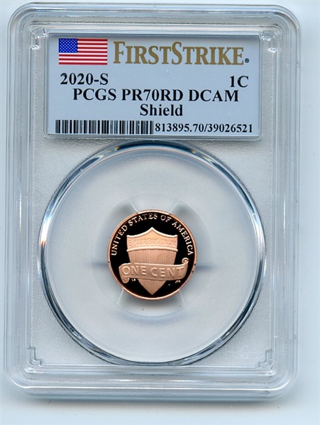 2020 S 1C Lincoln Cent PCGS PR70DCAM First Strike