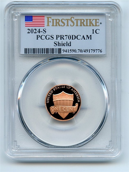 2024 S 1C Lincoln Cent PCGS PR70DCAM First Strike