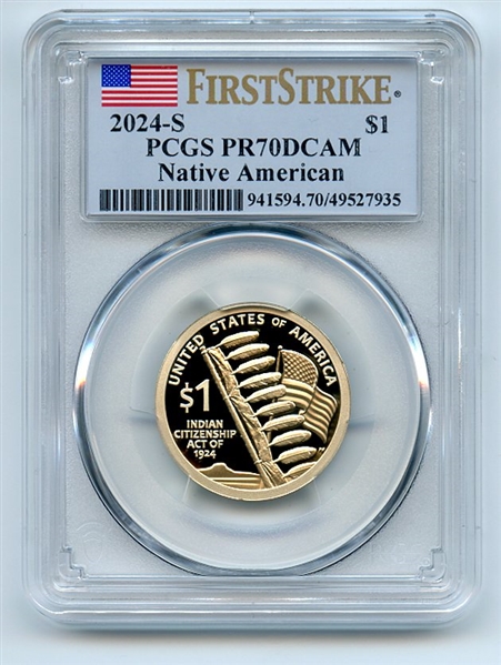 2024 S $1 Sacagawea Dollar PCGS PR70DCAM First Strike