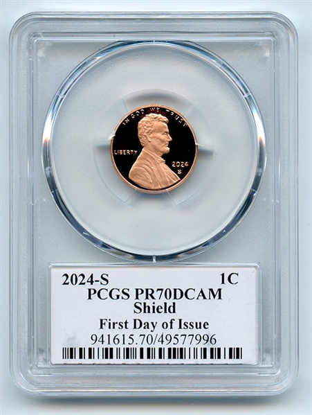 2024 S 1C Lincoln Cent PCGS PR70DCAM FDOI Thomas Cleveland Eagle