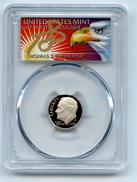 2024 S 10C Clad Roosevelt Dime PCGS PR70DCAM FDOI Thomas Cleveland Eagle