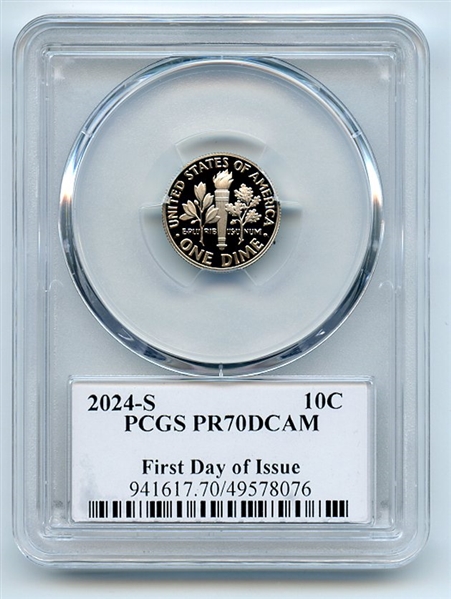 2024 S 10C Clad Roosevelt Dime PCGS PR70DCAM FDOI Thomas Cleveland Eagle