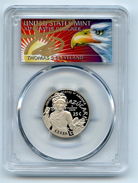 2024 S 25C Clad Celia Cruz Quarter PCGS PR70DCAM FDOI Cleveland Eagle