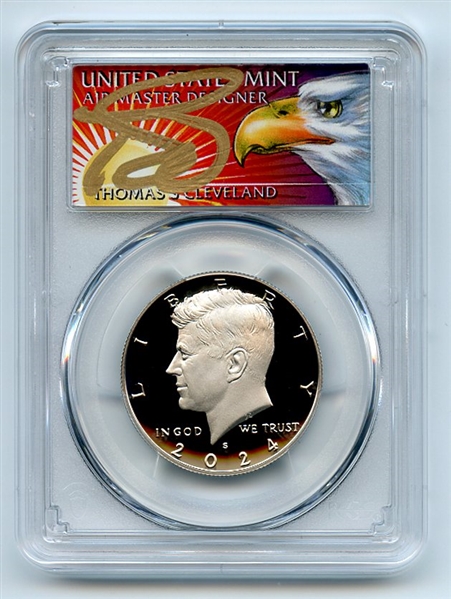 2024 S 50C Clad Kennedy Half Dollar PCGS PR70DCAM FDOI Cleveland Eagle