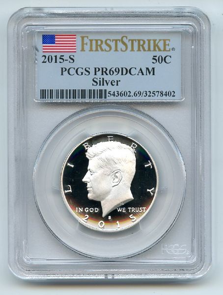 2015 S 50C Silver Kennedy Half Dollar PCGS PR69DCAM First Strike