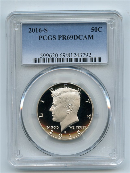 2016 S 50C Kennedy Half Dollar PCGS PR69DCAM