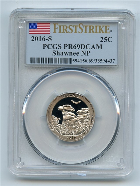 2016 S 25C Clad Shawnee Quarter PCGS PR69DCAM First Strike