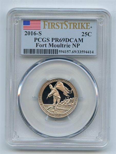 2016 S 25C Clad Fort Moultrie Quarter PCGS PR69DCAM First Strike