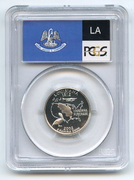 2002 S 25C Silver Louisiana Quarter PCGS PR69DCAM