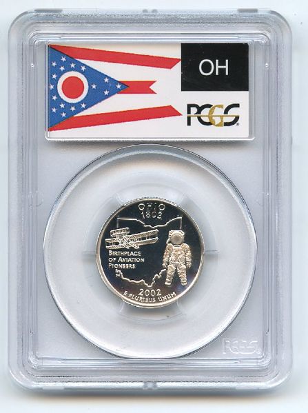 2002 S 25C Silver Ohio Quarter PCGS PR69DCAM