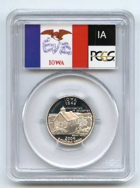 2004 S 25C Silver Iowa Quarter PCGS PR69DCAM