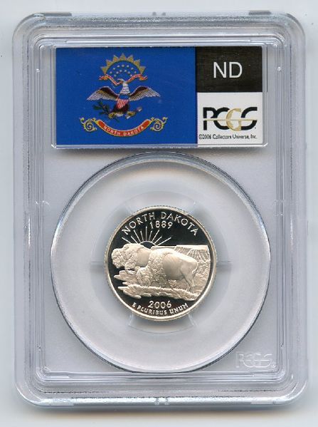 2006 S 25C Silver North Dakota Quarter PCGS PR69DCAM