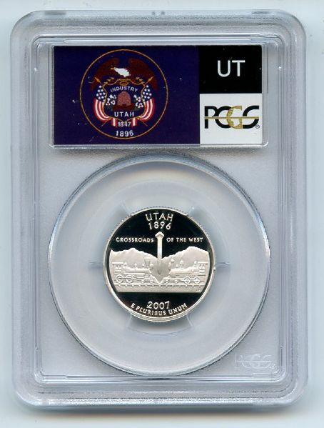 2007 S 25C Silver Utah Quarter PCGS PR69DCAM