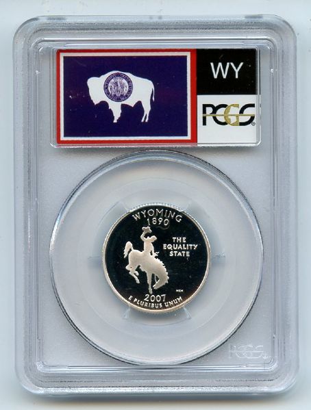 2007 S 25C Silver Wyoming Quarter PCGS PR69DCAM