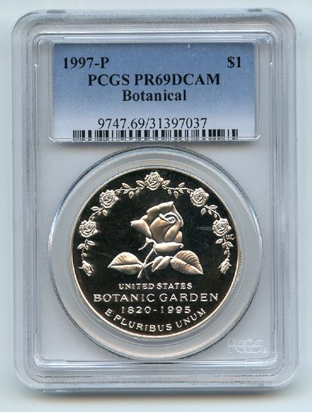 1997 P $1 Botanic Garden Silver Commemorative Dollar PCGS PR69DCAM