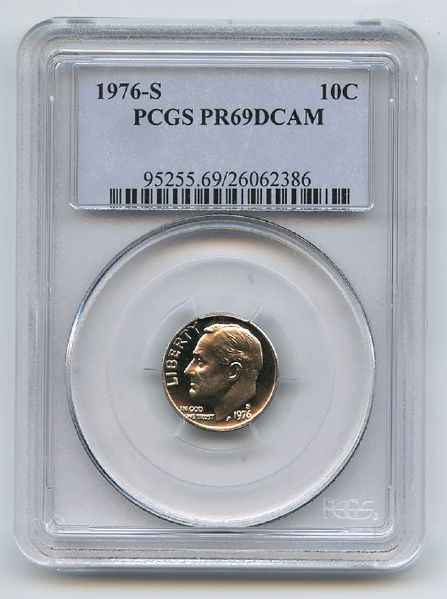 1976 S 10C Roosevelt Dime Proof PCGS PR69DCAM