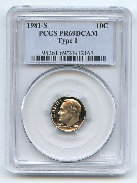 1981 S 10C Roosevelt Dime Proof PCGS PR69DCAM