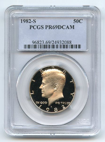 1982 S 50C Kennedy Half Dollar Proof PCGS PR69DCAM