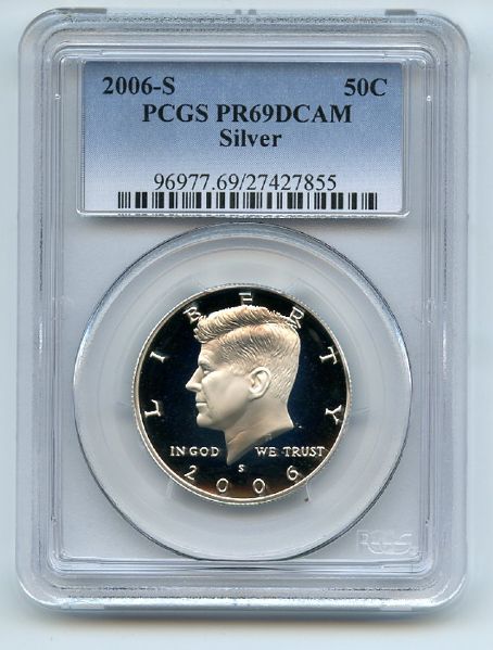 2006 S 50C Silver Kennedy Half Dollar PCGS PR69DCAM