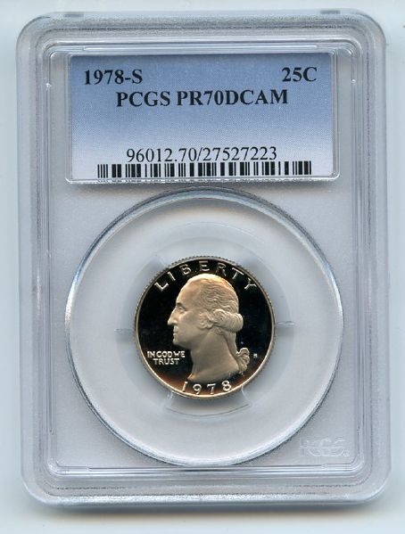 1978 S 25C Washington Quarter Proof PCGS PR70DCAM