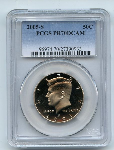 2005 S 50C Kennedy Half Dollar PCGS PR70DCAM