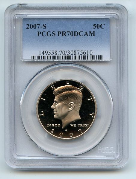 2007 S 50C Kennedy Half Dollar PCGS PR70DCAM