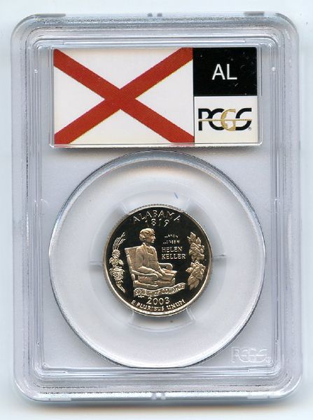 2003 S 25C Clad Alabama Quarter PCGS PR70DCAM