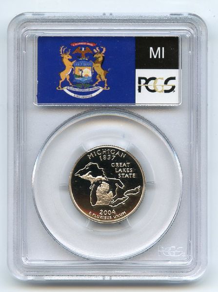 2004 S 25C Clad Michigan Quarter PCGS PR70DCAM