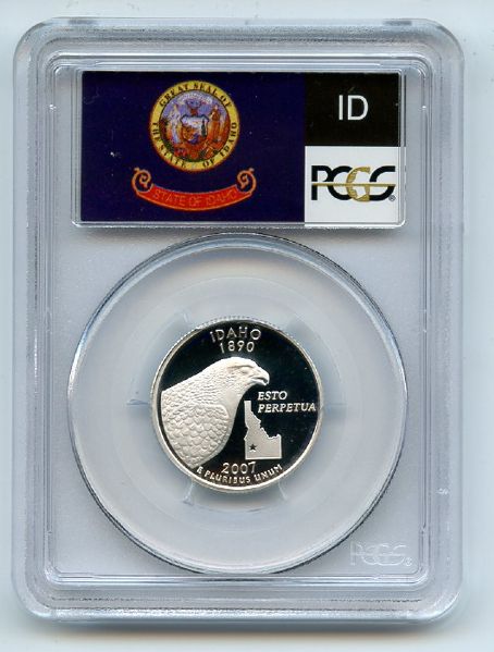 2007 S 25C Silver Idaho Quarter PCGS PR70DCAM