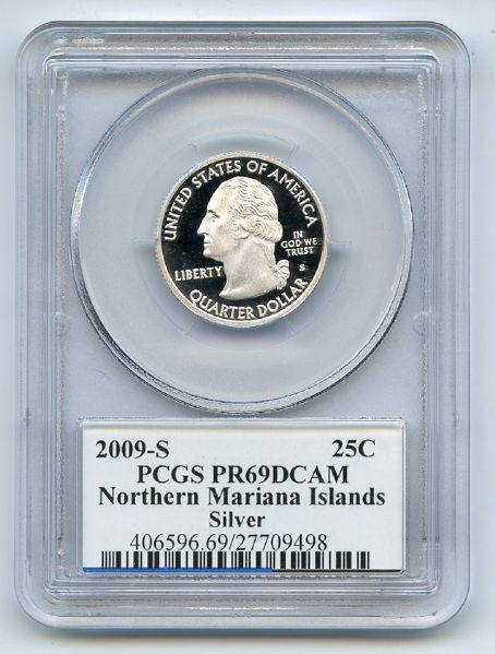 2009 S 25C Silver Northern Mariana Islands Quarter PCGS PR69DCAM