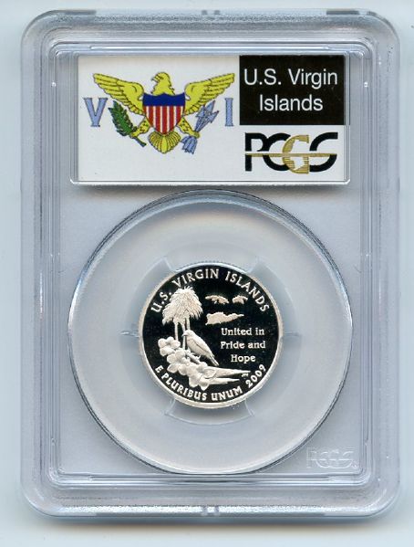 2009 S 25C Silver Virgin Islands Quarter PCGS PR69DCAM