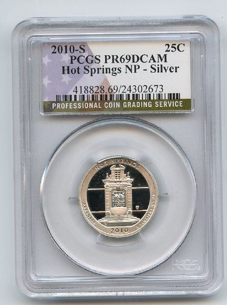 2010 S 25C Silver Hot Springs Quarter PCGS PR69DCAM