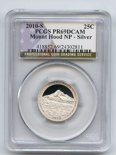 2010 S 25C Silver Mount Hood Quarter PCGS PR69DCAM