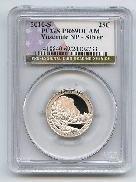 2010 S 25C Silver Yosemite Quarter PCGS PR69DCAM