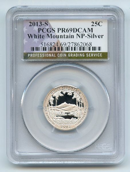 2013 S 25C Silver White Mountain PCGS PR69DCAM