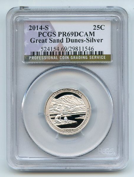 2014 S 25C Silver Great Sand Dunes Quarter PCGS PR69DCAM