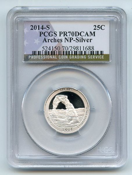 2014 S 25C Silver Arches Quarter PCGS PR70DCAM