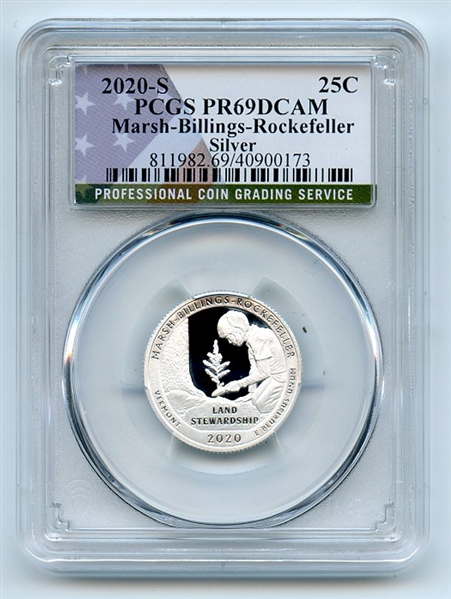 2020 S 25C Silver Marsh Billings Rockefeller Quarter PCGS PR69DCAM