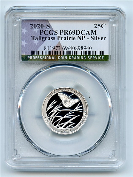 2020 S 25C Silver Tallgrass Prairie Quarter PCGS PR69DCAM