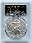 2021 $1 Silver Eagle T1 Last Day Production PCGS MS70 Legends Life Paul Krause