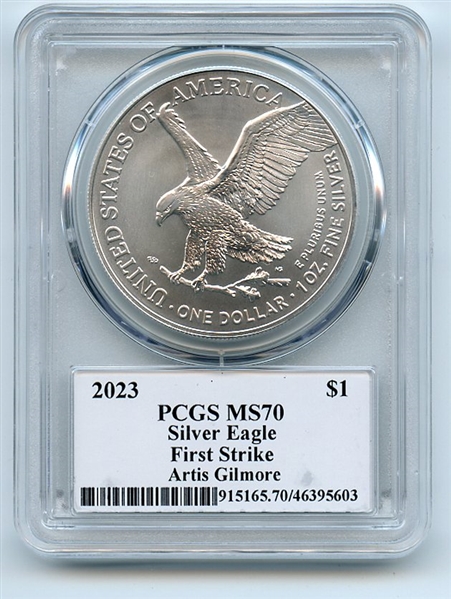 2023 $1 American Silver Eagle 1oz PCGS MS70 FS Legends of Life Artis Gilmore