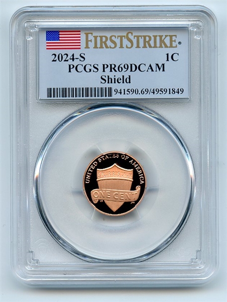 2024 S 1C Lincoln Cent PCGS PR69DCAM First Strike