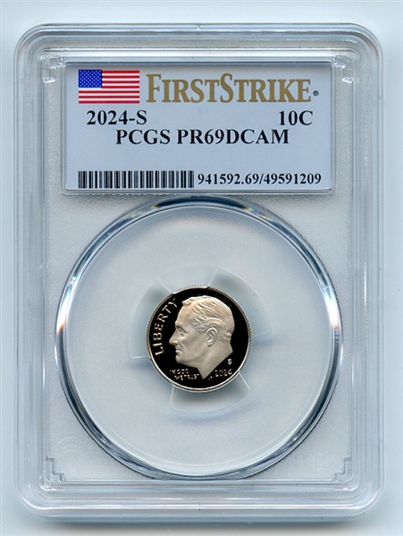 2024 S 10C Clad Roosevelt Dime PCGS PR69DCAM First Strike