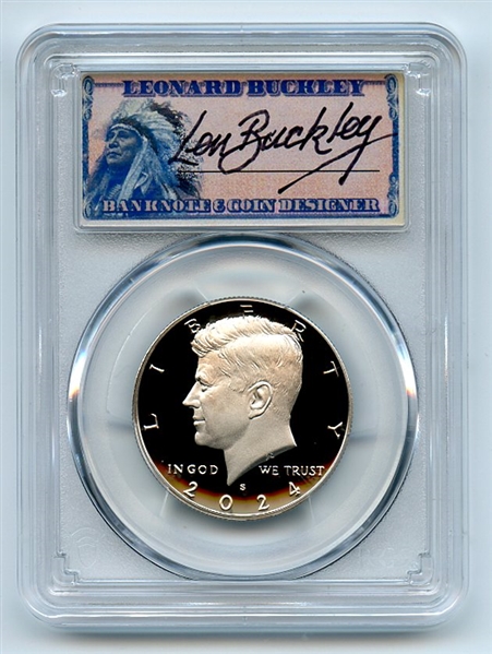 2024 S 50C Clad Kennedy Half Dollar PCGS PR70DCAM First Strike Leonard Buckley