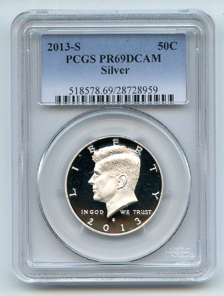 2013 S 50C Silver Kennedy Half Dollar PCGS PR69DCAM