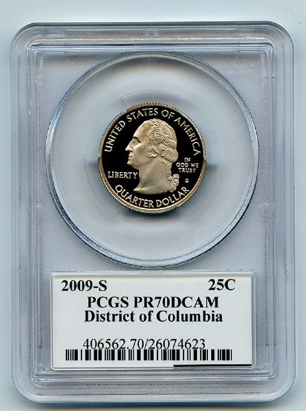 2009 S 25C Clad Quarter Washington DC PCGS PR70DCAM