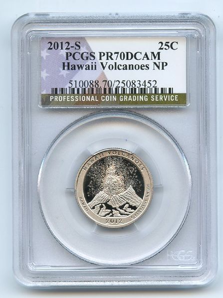 2012 S 25C Clad Hawaii Volcanes Quarter PCGS PR70DCAM